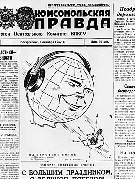 SPUTNIKSJOKK: Russerne sendte opp historiens første kunstige satellitt 4. oktober 1957. USA måtte se seg kraftig slått i romracet.