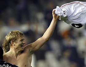 IMPONERT: Tom�lsscorer Steffen Iversen var imponert over Valencia-fansens applaus for Rosenborg.