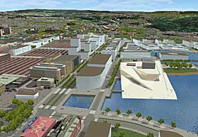 PLANLAGT SOM SN�HVIT: Da arkiktenten Sn�hetta vant operakonkurransen ble det klart at bygget skulle v�re hvitt.