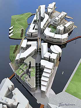 TJUVHOLMEN: If�lge professor Olav Gj�rv fra NTNU er dette prosjektet litt lenger vest i Oslo havn bedre fundamentert.
