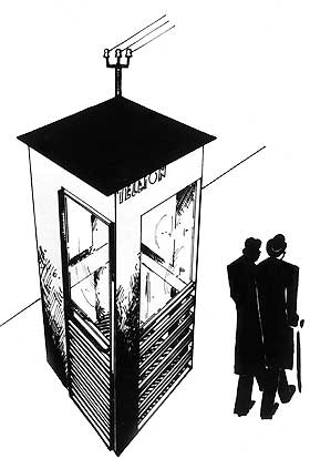 VINNERUTKASTET: Juryen bestemte seg for � satse p� Georg Fredrik Fastings modernistiske kiosk �Riks�.