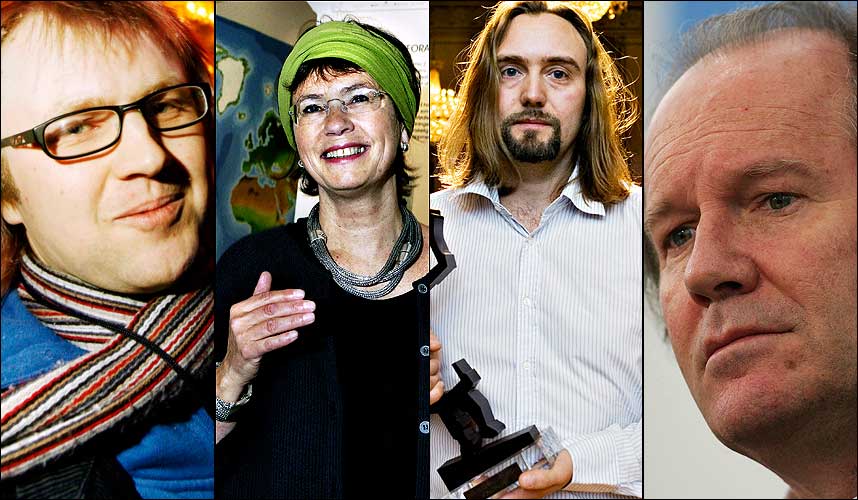 ANMELDERFAVORITTER: H�kon Moslet (fra venstre), Marianne Gullestad, Carl Frode Tiller og William Boyd er blant forfatterne Dagbladets anmeldere har plukket ut.