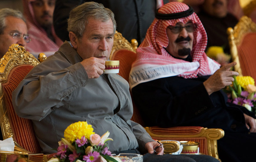 GODT SAMARBEID: USAs president George Bush hadde gode samtaler med Saudi-Arabias kong Abdullah under bes�ket i Midt�sten.