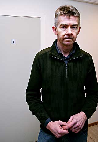 VANSKELIG DAG:  Administrasjonssjef Fred Inge Skjærum ved Hof fengsel måtte møte tillitsvaglte for de innsatte i dag for å forhindre en lengre «streik» og amper stemning innenfor gjerdene.