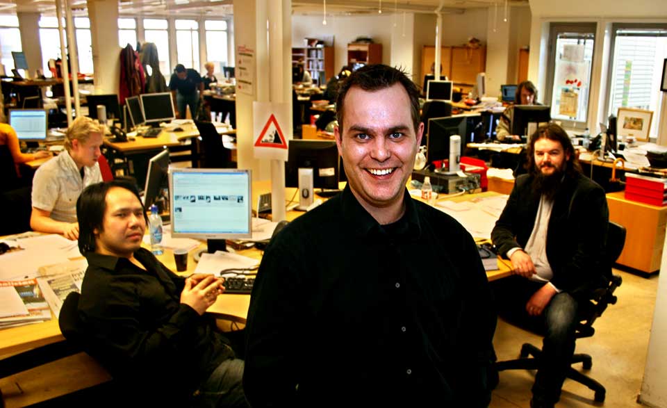 BLIR REDAKT�R: Morten �verbye (35) i Dagbladet.nos redaksjonslokaler i dag.