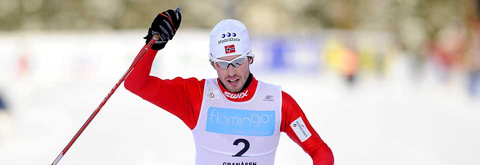 GIKK SEG OPP FRA 5. PLASS: Petter Tande hadde et godt utgangspunkt - og han klinte til i sporet.