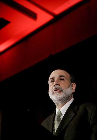 SATTE NED RENTA: Sentralbanksjef Ben Bernanke.
