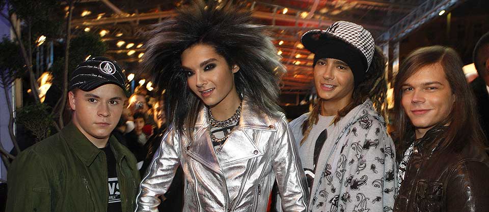 TOKIO HOTEL: Gustav Schaefer, Bill Kaulitz, Tom Kaulitz og Georg Listing.