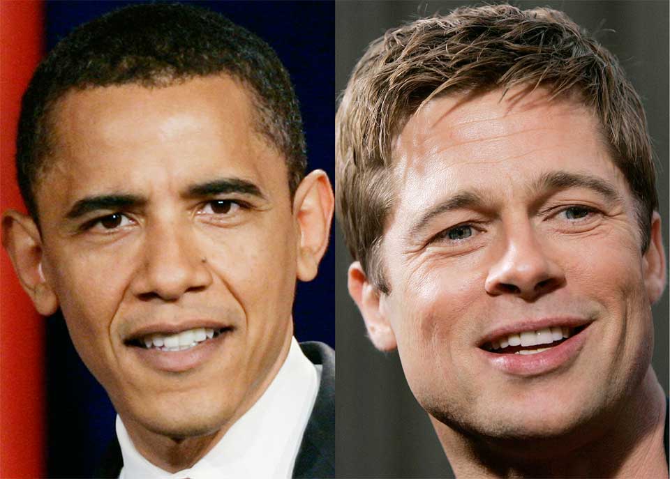 SLEKT: Barack Obama og Brad Pitt er timenninger. De knyttes sammen av Edwin Hickman fra Virginia, som d�de i 1769.