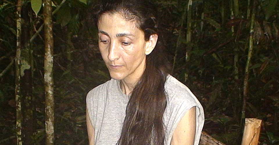 KIDNAPPET P� SJETTE �RET: Ingrid Betancourt har v�rt fanget av FARC-geriljaen siden 2002.