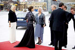 Kronprinsesse Victoria hadde tatt turen til Oslo i anledning opera-åpningen.