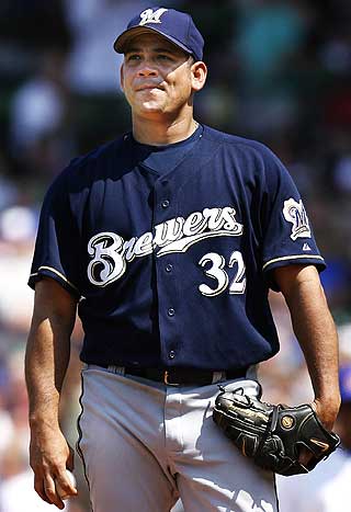 BASEBALLSTJERNE: Geremi Gonz�lez var pitcher i blant annet Milwaukee Brewers, her fotografert i 2006.