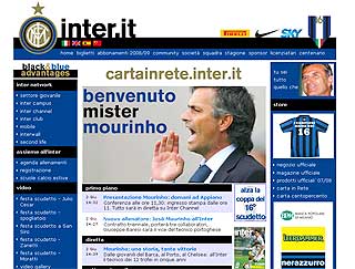 MISTER? S�nn blir Jos� Mourinho �nsket velkommen til Milano.