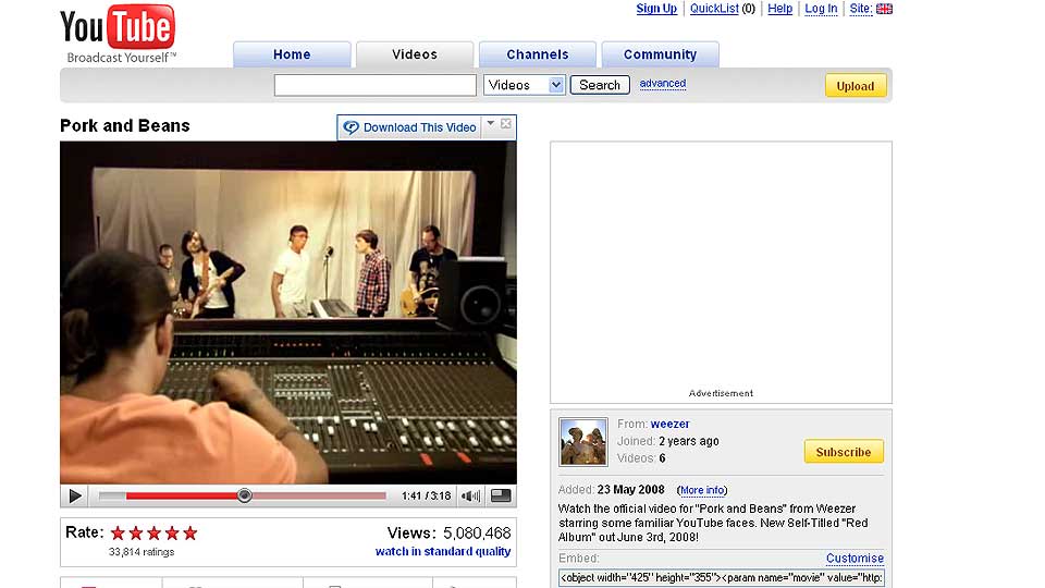 Kevin Federline overv�ker at alt g�r bra for seg i Weezer-videoen.
