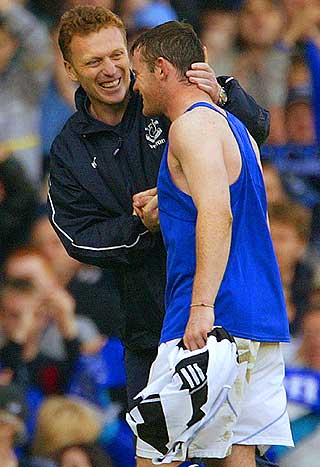 JOBBET SAMMEN I EVERTON: David Moyes og Wayne Rooney.