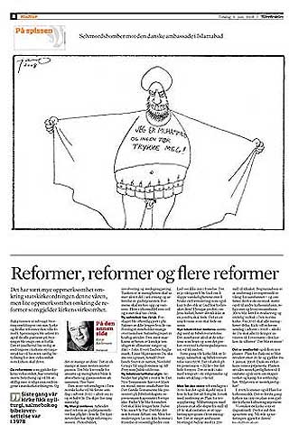 KARIKATUREN: Denne karikaturen av tegneren Jan O. Henriksen trykket Adresseavisen i går.