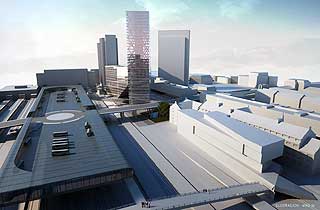 RUVER: Den nye skyskraperen vil v�re godt synlig, og vil, sammen med Oslo Plaza og Postgirobygget, utgj�re Oslos �skyline�.