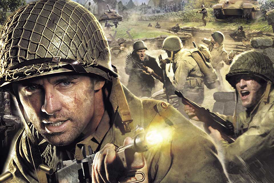 TILBAKE I TID: Den moderne krigf�ringen i �Call of Duty 4� ble rost opp i skyene. N�r �Call of Duty 5� kommer, b�rer det tilbake til andre verdenskrig - akkurat slik som i �Call of Duty 3� (bildet) og tidligere spill i serien.