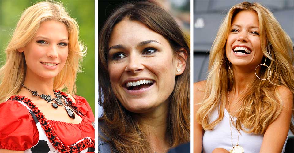 GRESSENKER: De er vakre. De vekker oppsikt. De kalles WAGS, fotballstjernenes Wives And Girlfriends. F.v. Sarah Brandner (kj�reste med Tysklands Bastian Schweinsteiger), Anna Seredova (gift med Italias Gianluigi Buffon) og Sylvie van der Vaart (gift med Nederlands Rafael van der Vaart.