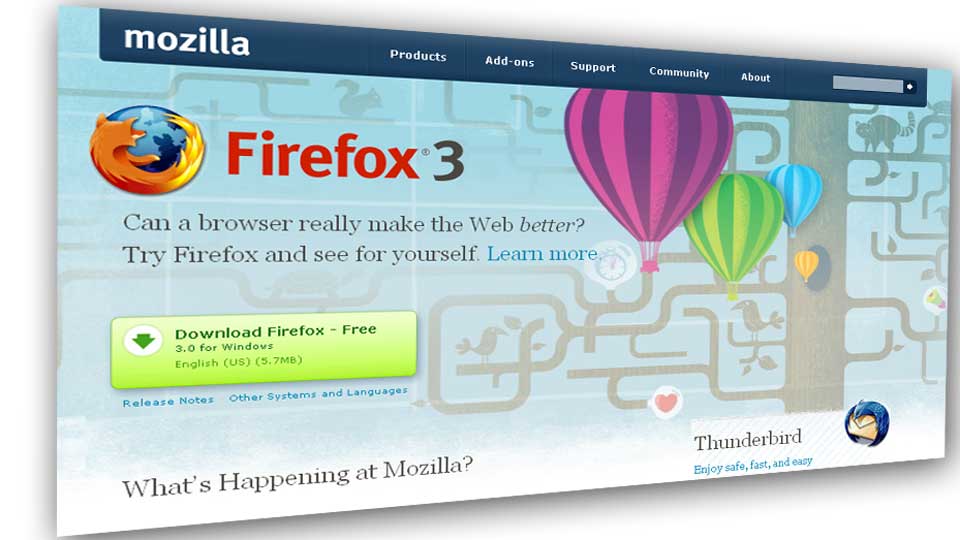 MICROSOFT-UTFORDRER: Firefox 3.o er lastet ned i mer enn 10 millioner eksemplarer p� litt over et d�gn.