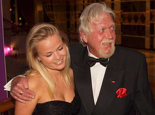 2007: Harald Heide-Steen jr. sammen med sin datter Tiril Heide-Steen p� filmball p� Oslo Plaza.