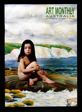 NAKEN: Det er i juli-nummeret av bladet �Art Monthly Australia� at Olympia Nelson blir brukt som naken forsidepike. Hun var seks �r gammel da bildet ble tatt.