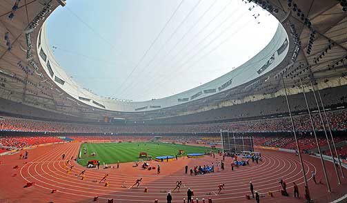 NATIONAL STADIUM (�FUGLEREDET�): Design: Herzog & de Meuron, ArupSport og China Architecture Design & Research.�velser: Friidrett, fotball