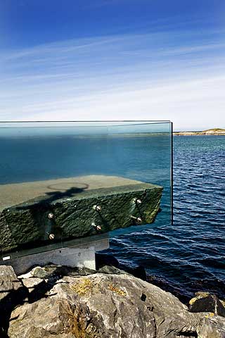 ATLANTERHAVSVEIEN: Arkitekt Jakob R�ssvik, 3 RW, har tegna det spesielleutkikkspunktet p� moloen i Askv�gen.