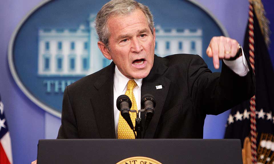 BIG SPENDER: President George W. Bushs krigf�ring gj�r dype innhogg i statskassa.