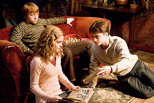 TREKL�VERET: Det blir selvf�lgelig et gjensyn med Rupert Grint, Emma Watson og Daniel Radcliffe.