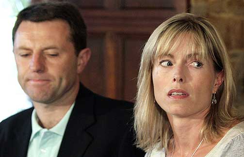 FRIKJENT: Madeleines foreldre Kate og Gerry McCann er ikke lenger mistenkte i datterens forsvinning.