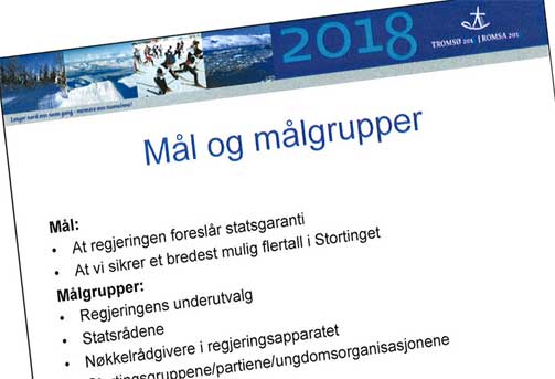 HAR 90 DAGER: Det antas at avgj�relsen om hvorvidt den statlige garantien gis kommer i slutten av oktober eller begynnelsen av november. Fram til da er det mange som skal overtales om at Troms� er riktig vertsby for OL i 2018.