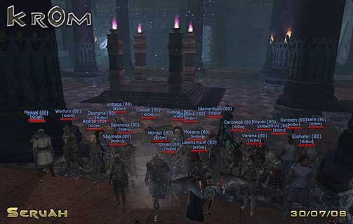 SISTE RAID: Her ser du Kr0m, som de f�rste p� sin server, etter � ha nedkjempet bossen Seruah.