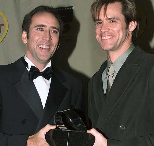 DIMMUGJESTER: B�de Nicolas Cage og Jim Carrey skal v�re gjester n�r Dimmu Borgir-frontperson Stian Thoresen gifter seg p� Prekestolen i neste m�ned.