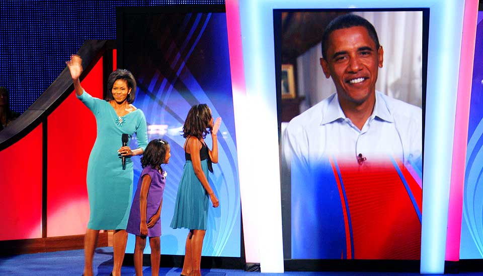 SMELTET PUBLIKUM:  Michelle Obama var en av hovedtalerne i Denver i natt.