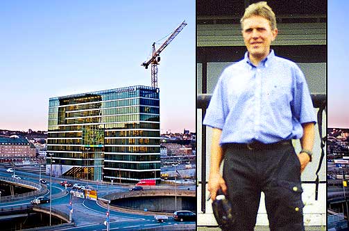FALT �TTE ETASJER: Tommy Myrell d�de etter at han falt �tte etasjer under byggingen av PricewaterhouseCoopers sitt nye bygg ved operaen i Oslo.