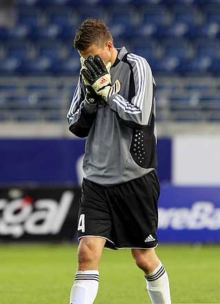 DEPPET: Kristian Nicht og de andre Viking-gutta deppet over den pinlige Uefa-nedturen.