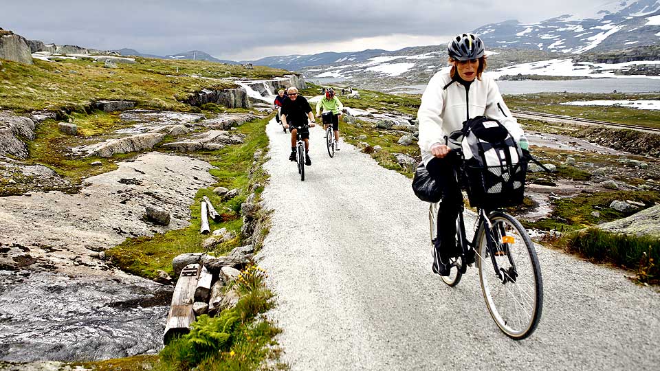 POPUL�R RUTE: Rallarveien starter ved Haugast�l og ender i Fl�m og er 80 km lang.