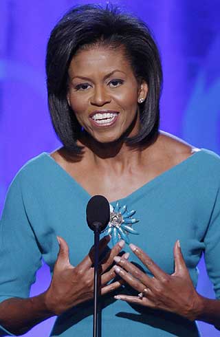 UHELDIG UTSPILL: Under prim�rvalgkampen ble Michelle Obama sitert p� at hun �ikke f�r n� hadde f�lt seg stolt over USA�.