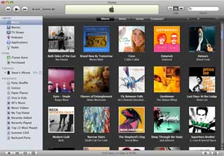 IKONER: iTunes 8 lar deg navigere ved hjelp av albumbilde-ikoner, i tillegg til listevisning og Cover Flow. Foto: APPLE