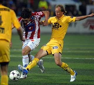 ANNULERT: Runar Berg fikk et m�l annulert for Glimt. Sp�rsm�let er om midtbaneveteranen var i offside.