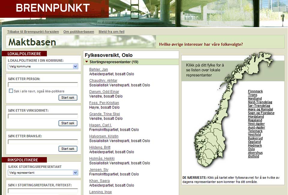 GRAV I VEI: Ny database.