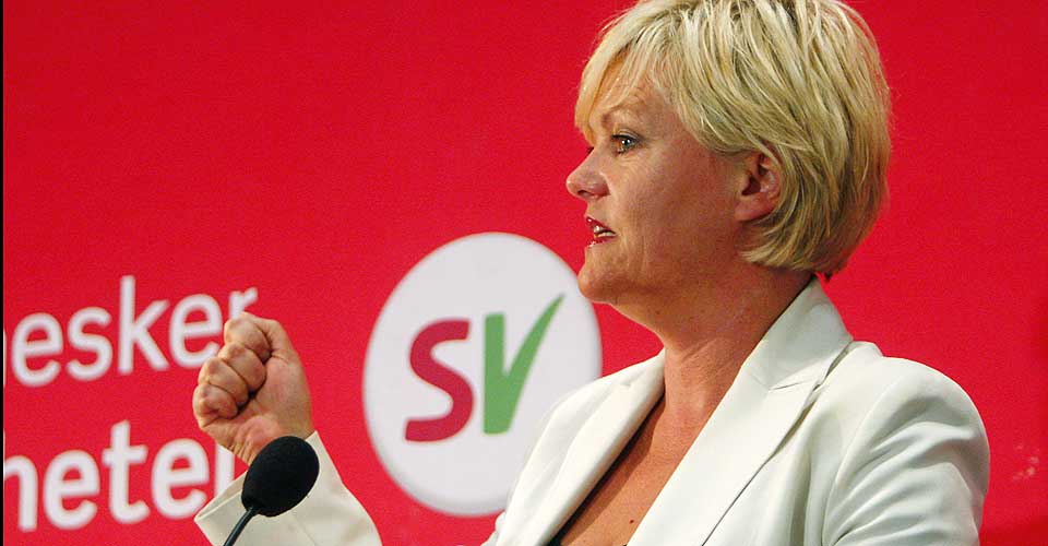 Ironiserte: - Dette er ekstremt, sier SV-leder Kristin Halvorsen om �Frps usvikelige tro p� at markedet l�ser alt�.