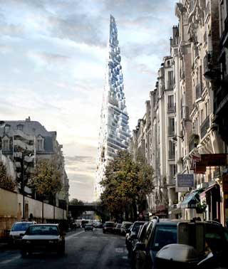 F�RSTE P� 30 �R: Bygget skal st� p� Porte de Versailles. Det skal strekke seg 180 meter og ha 50 etasjer.