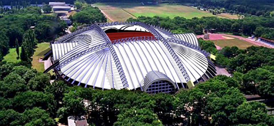 KRANGEL: Dette er planen for stadion som bygges i Wroclaw, Polen. I dag fikk fotballforbundet i landet beskjed om � g� av.