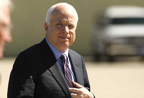 STEMTE FOR: Republikanernes presidentkandidat John McCain.