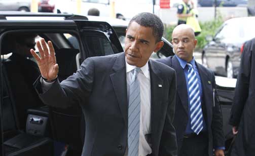 STEMTE FOR: Demokratenes presidentkandidat Barack Obama.