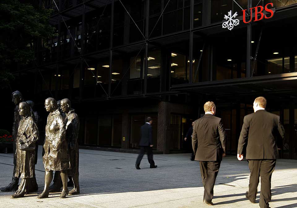 MISTER JOBBEN: Mange mister jobben i USB. Her fra bankens filial i London.
