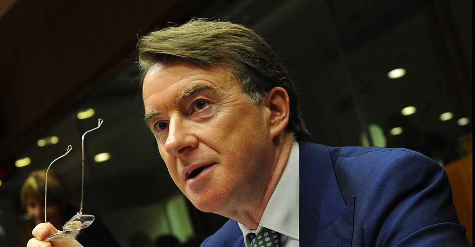 HANDELSMINISTER? Peter Mandelson hentes hjem fra Brussel og stillingen som EUs handelskommis�r.