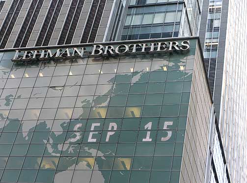 KOLLAPSET: Storbanken Lehman Brothers' fall  15. september markerte tydelig hvilken alvorlig situasjon det amerikanske finansmarkedet er i.